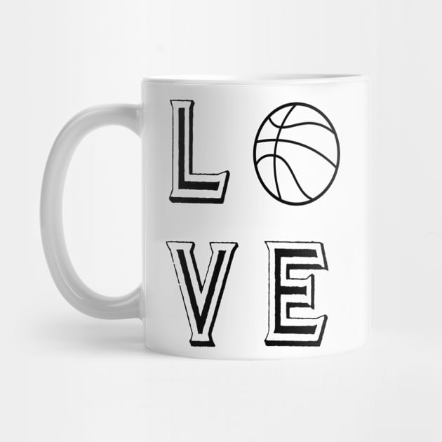 Big Love Black And White Basketball Player Fan Mom Dad Husband Wife Son Daughter Gift by familycuteycom